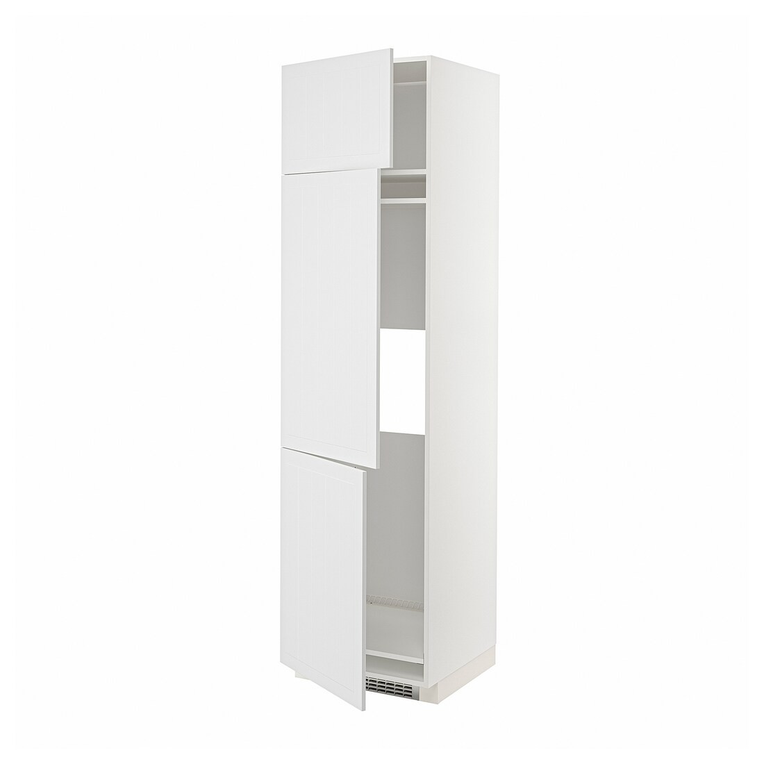 IKEA METOD МЕТОД Висока шафа для холодильника / морозильника / 3 дверцят, білий / Stensund білий, 60x60x220 см 09462949 094.629.49