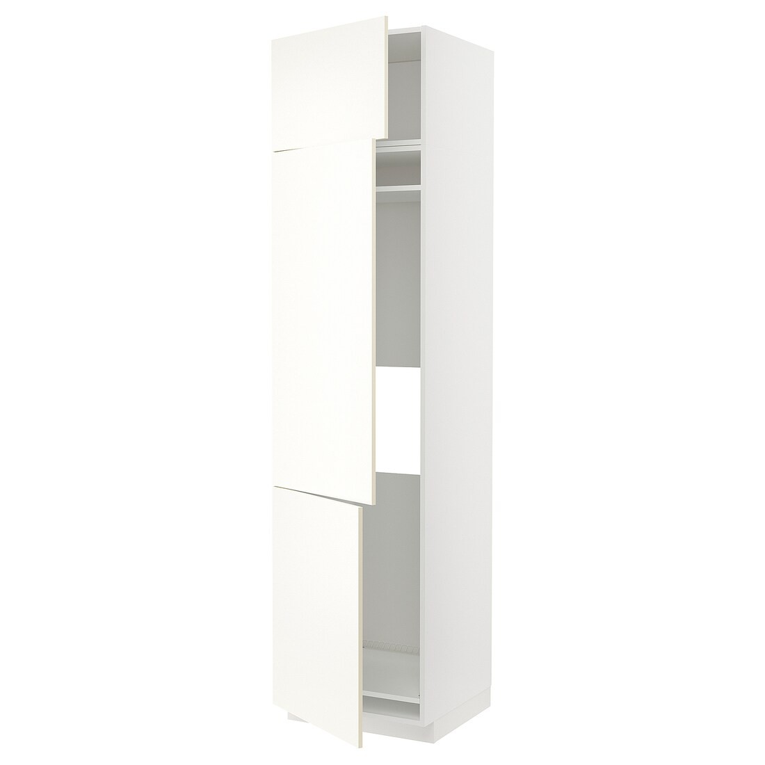 IKEA METOD МЕТОД Висока шафа для холодильника / морозильника / 3 дверцят, білий / Vallstena білий, 60x60x240 см 99507364 995.073.64