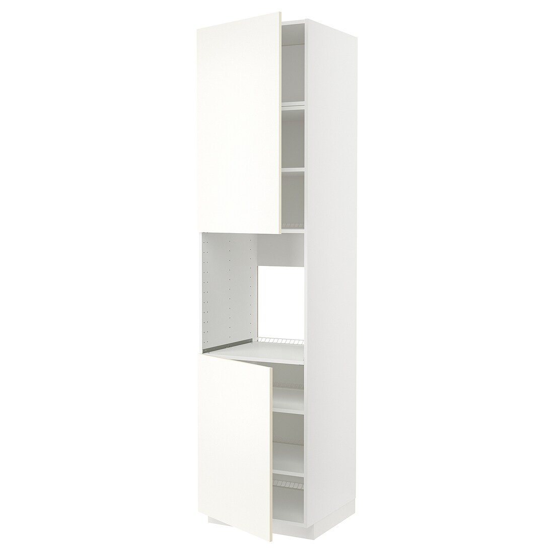 IKEA METOD МЕТОД Висока шафа для духовки / 2 дверцят / полиці, білий / Vallstena білий, 60x60x240 см 09507392 095.073.92