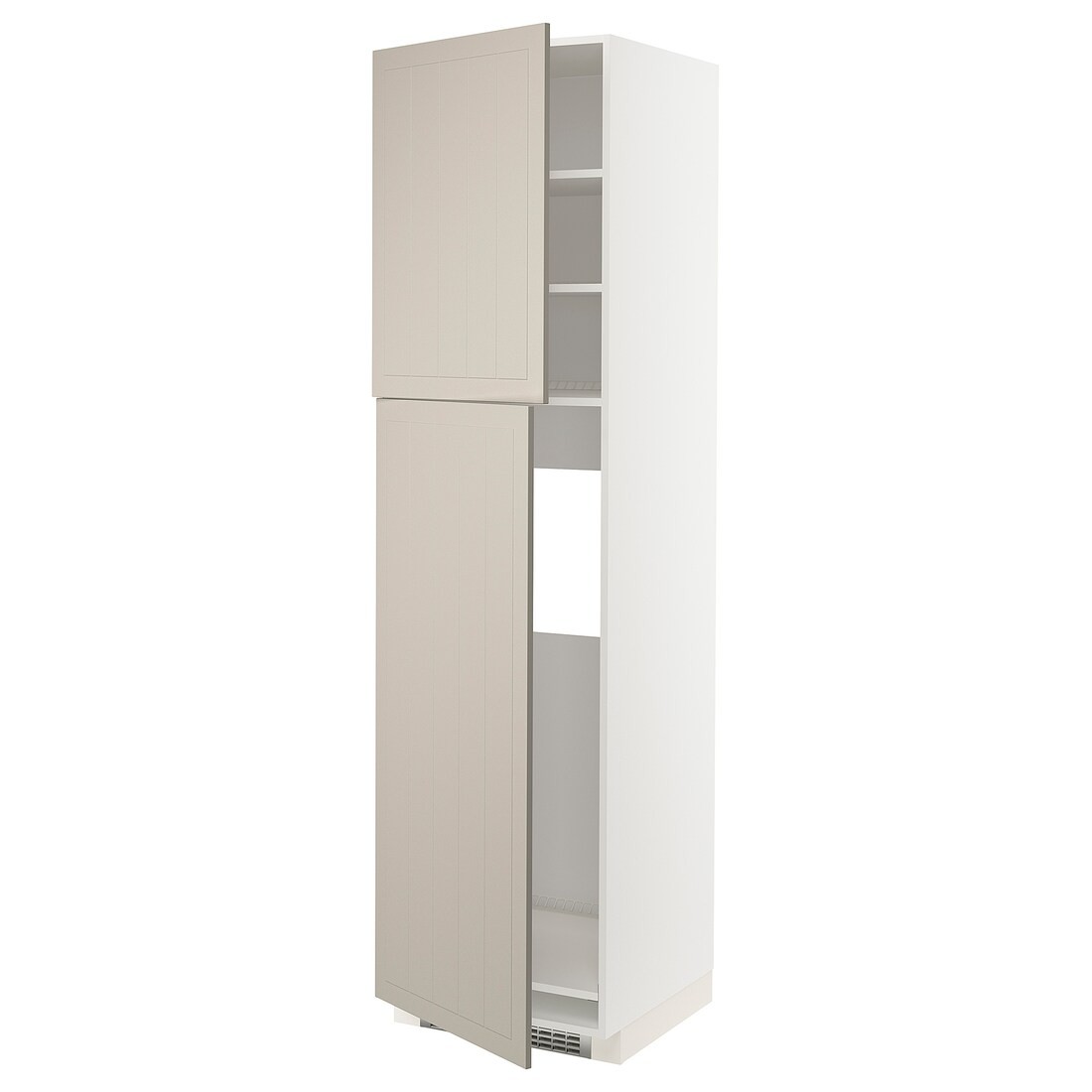 IKEA METOD МЕТОД Висока шафа для холодильника, білий / Stensund бежевий, 60x60x220 см 49460571 494.605.71