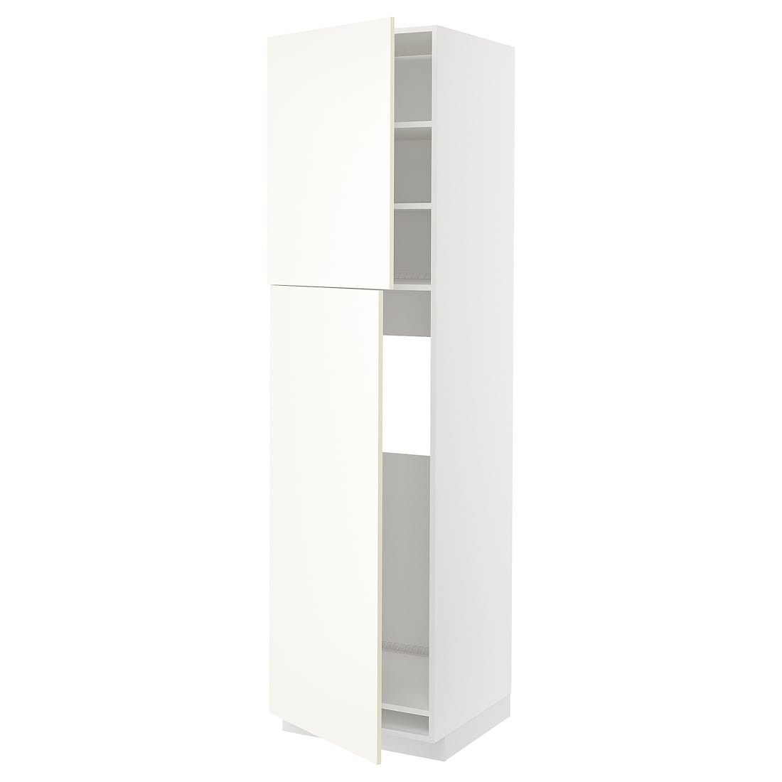 IKEA METOD МЕТОД Висока шафа для холодильника, білий / Vallstena білий, 60x60x220 см 19507358 195.073.58