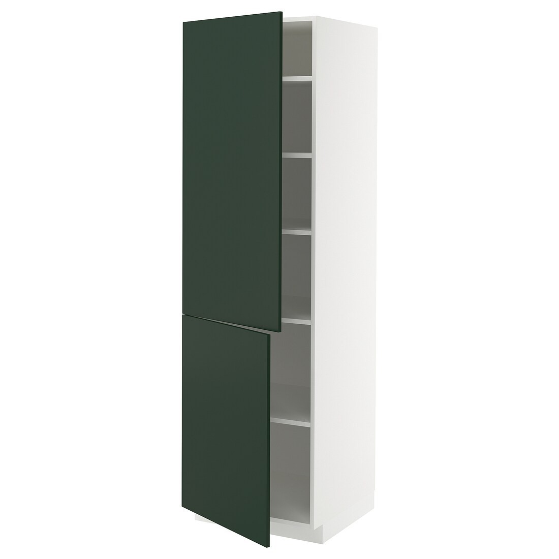 IKEA METOD МЕТОД висока шафа із полицями/2 дверцят, білий/Havstorp темно-зелений, 60x60x200 см 89557458 | 895.574.58