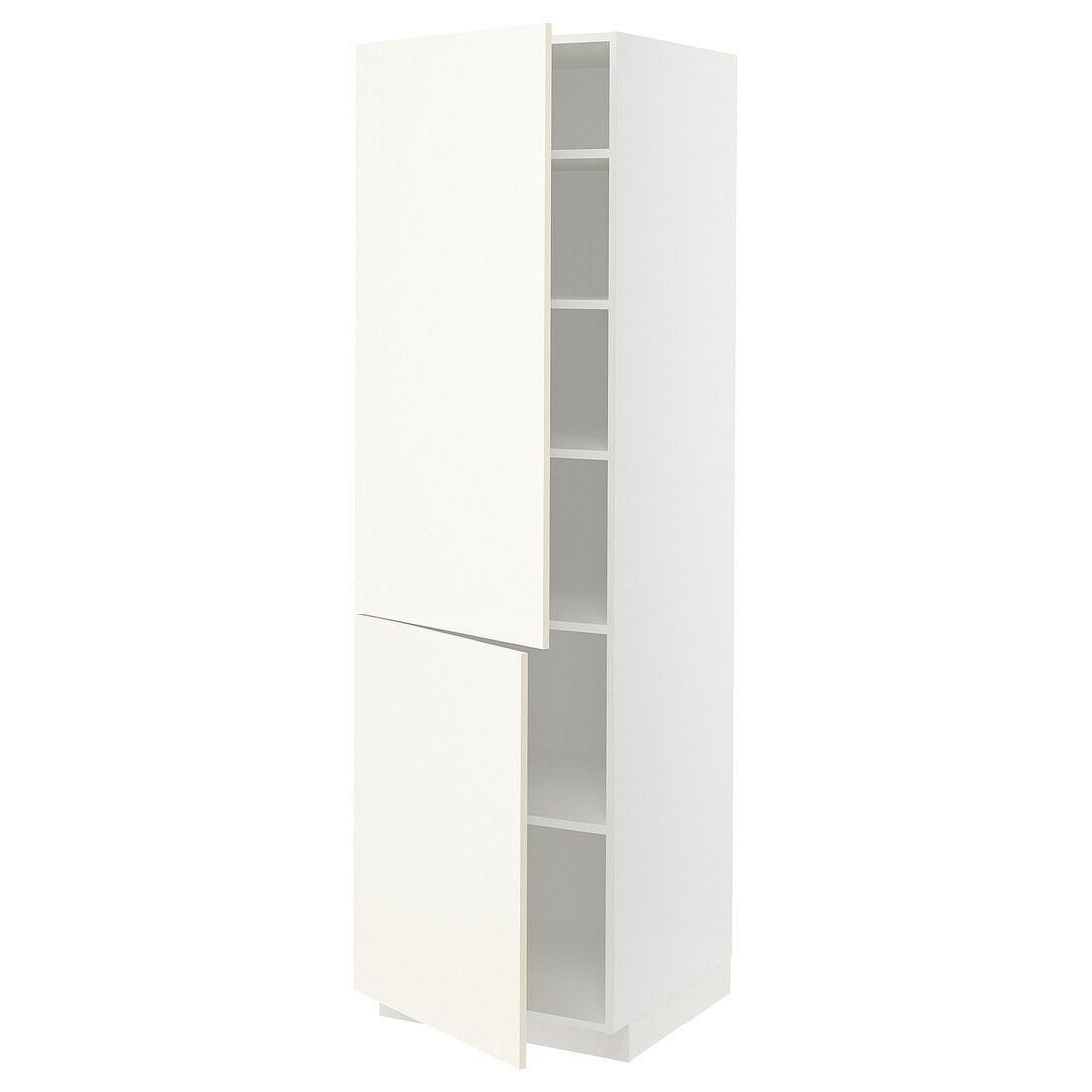 IKEA METOD МЕТОД Висока шафа з полицями / 2 дверцят, білий / Vallstena білий, 60x60x200 см 59507318 595.073.18