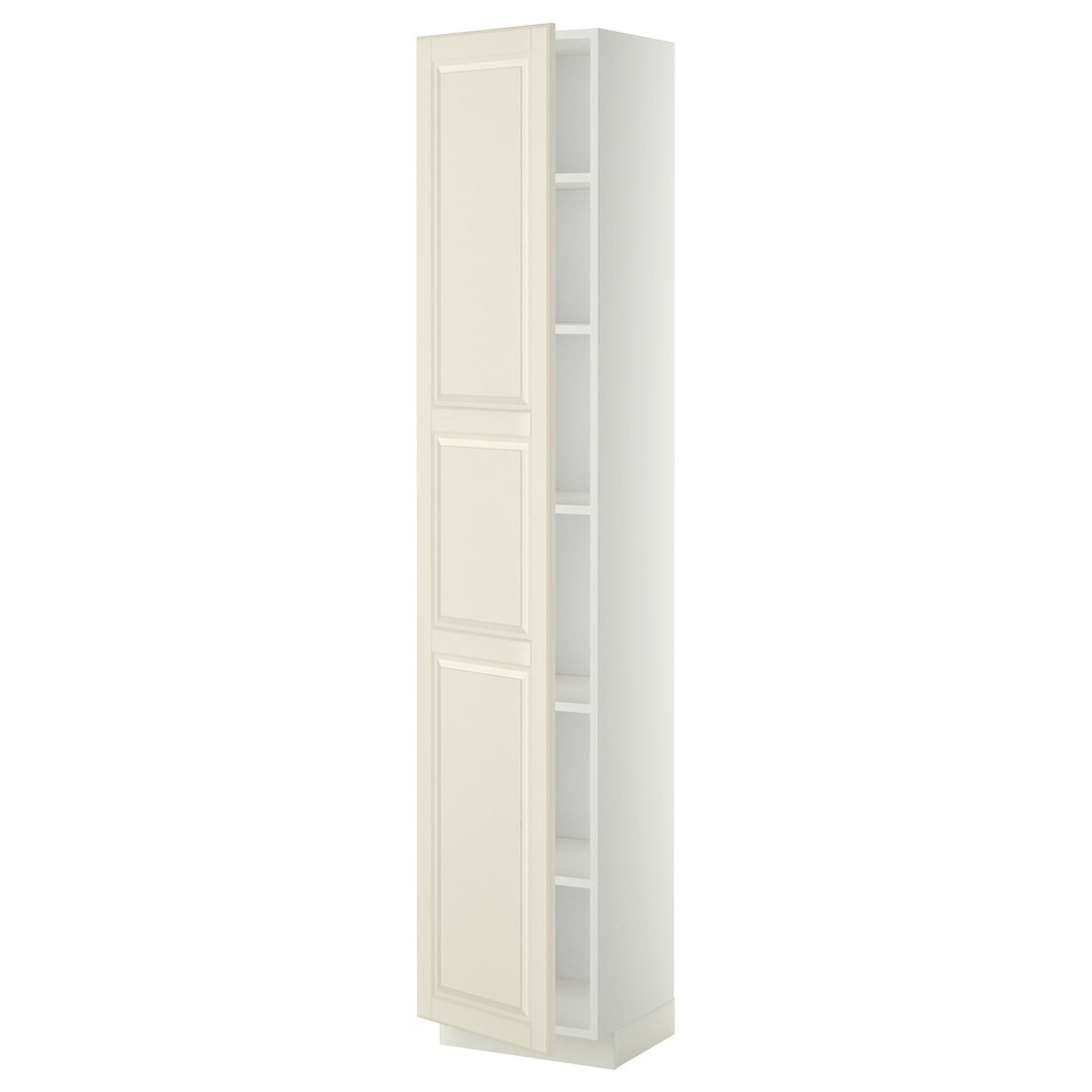 IKEA METOD МЕТОД Висока шафа з полицями, білий / Bodbyn кремовий, 40x37x200 см 69469113 694.691.13