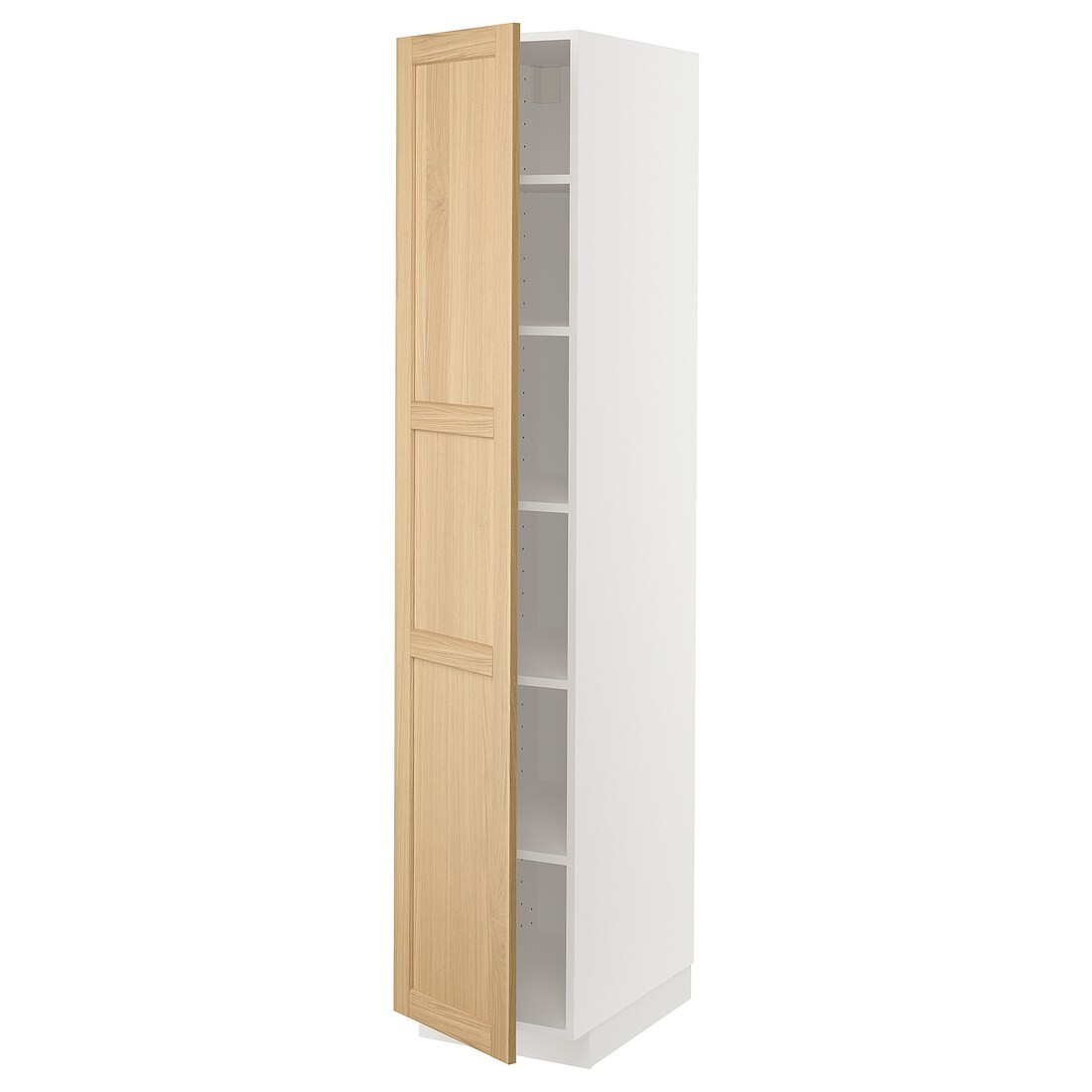 IKEA METOD Висока шафа з полицями, білий / дуб Forsbacka, 40x60x200 см 09509409 095.094.09