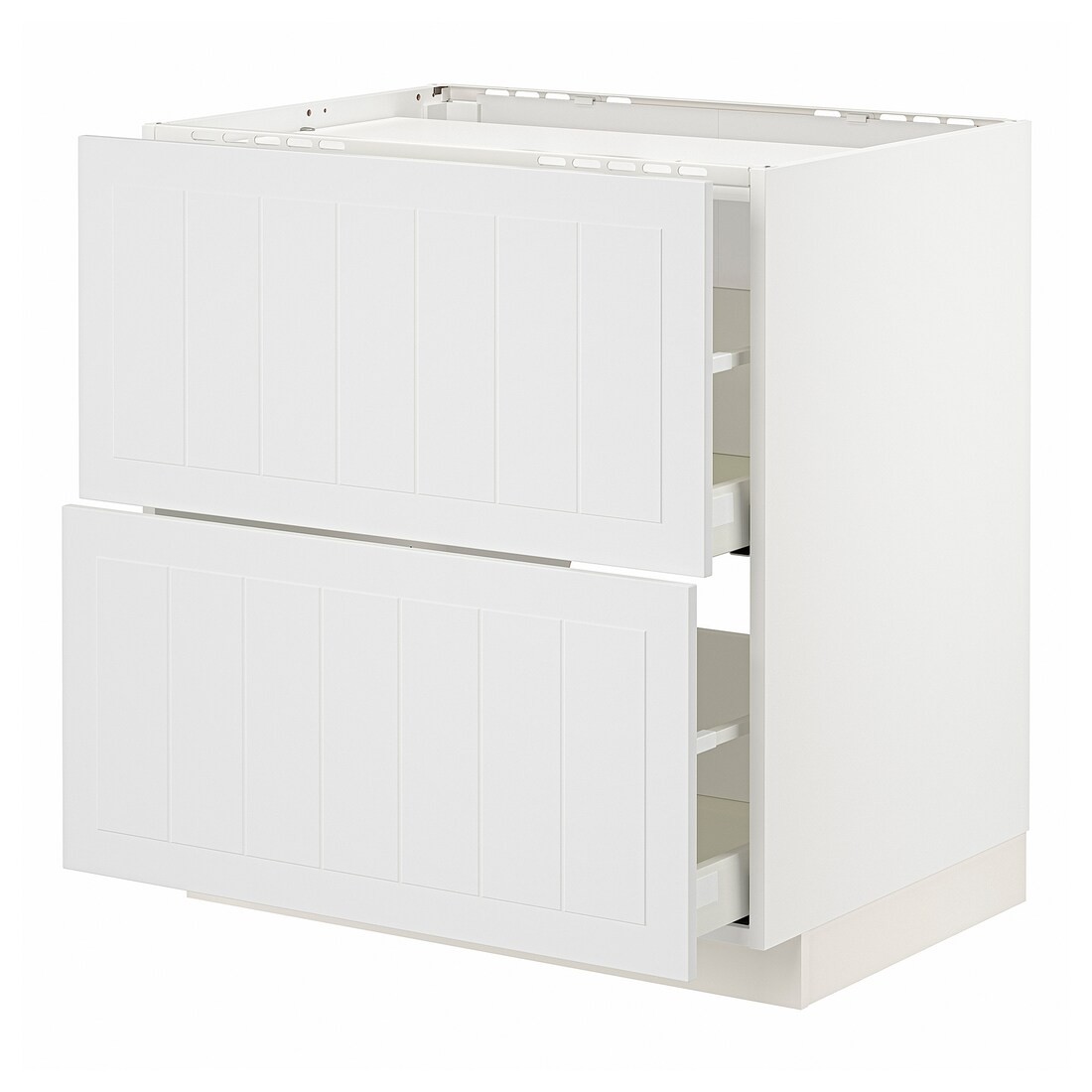 IKEA METOD МЕТОД / MAXIMERA МАКСІМЕРА Шафа для варильної панелі / 2 шухляди, білий / Stensund білий, 80x60 см 89409477 | 894.094.77