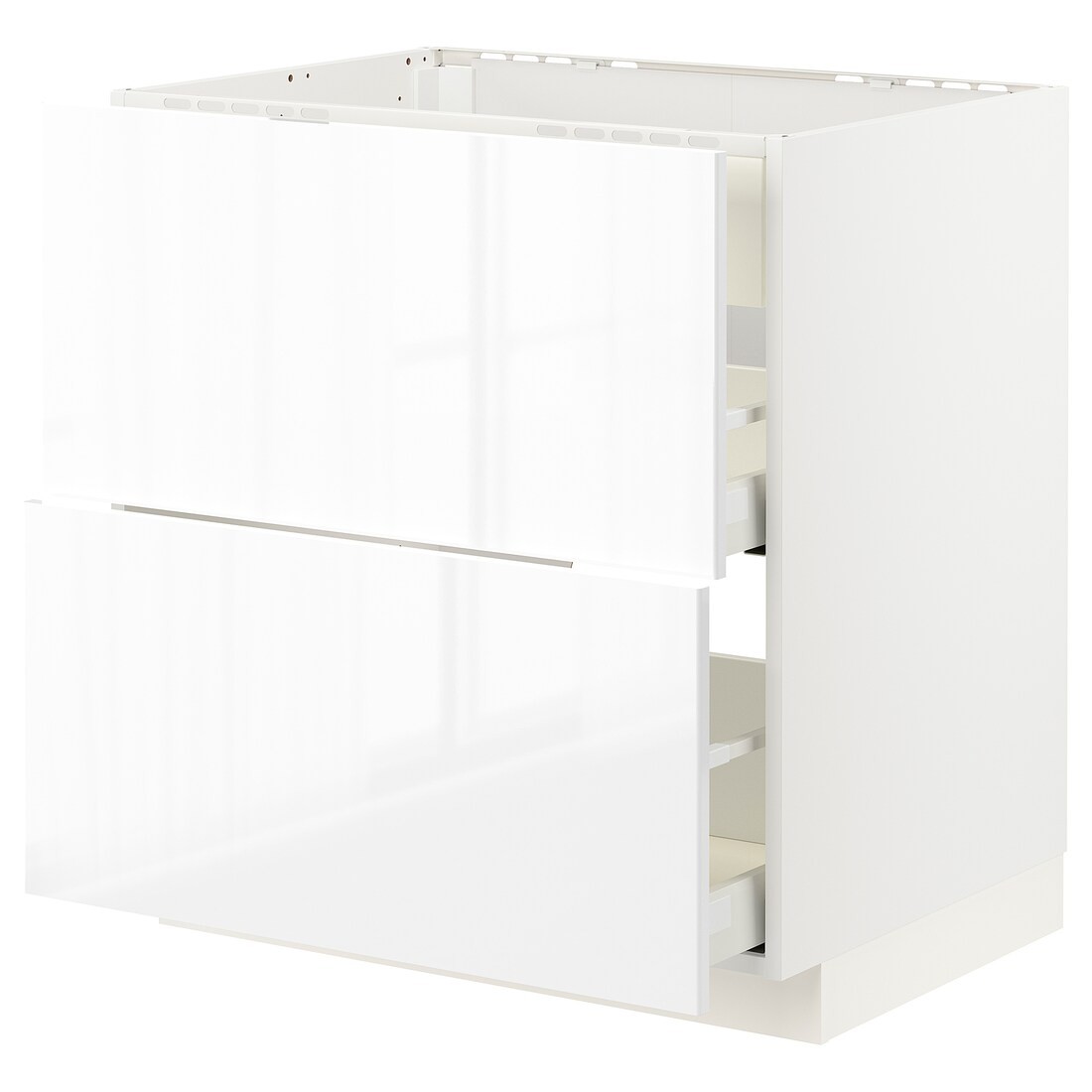 IKEA METOD МЕТОД / MAXIMERA МАКСІМЕРА Підлогова шафа для варочні панелі / витяжка з шухлядою, білий / Ringhult білий, 80x60 см 29335658 293.356.58