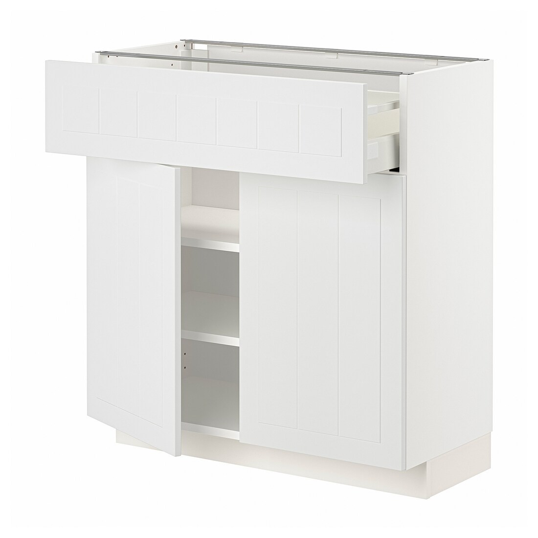 IKEA METOD МЕТОД / MAXIMERA МАКСІМЕРА Шафа підлогова з ящиком / 2 дверцятами, білий / Stensund білий, 80x37 см 59469590 594.695.90