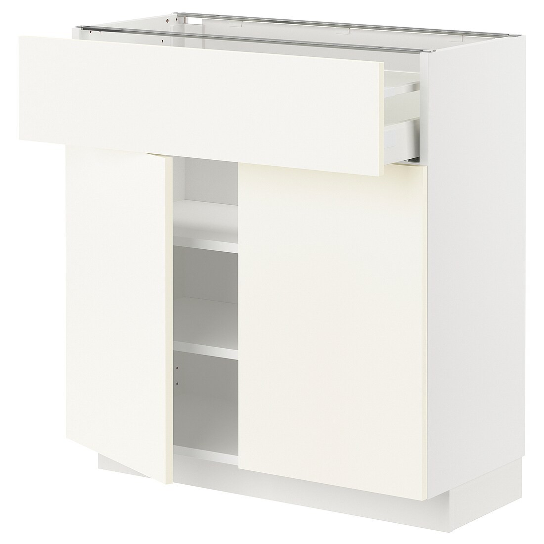 IKEA METOD МЕТОД / MAXIMERA МАКСІМЕРА Шафа підлогова з ящиком / 2 дверцятами, білий / Vallstena білий, 80x37 см 49507234 495.072.34