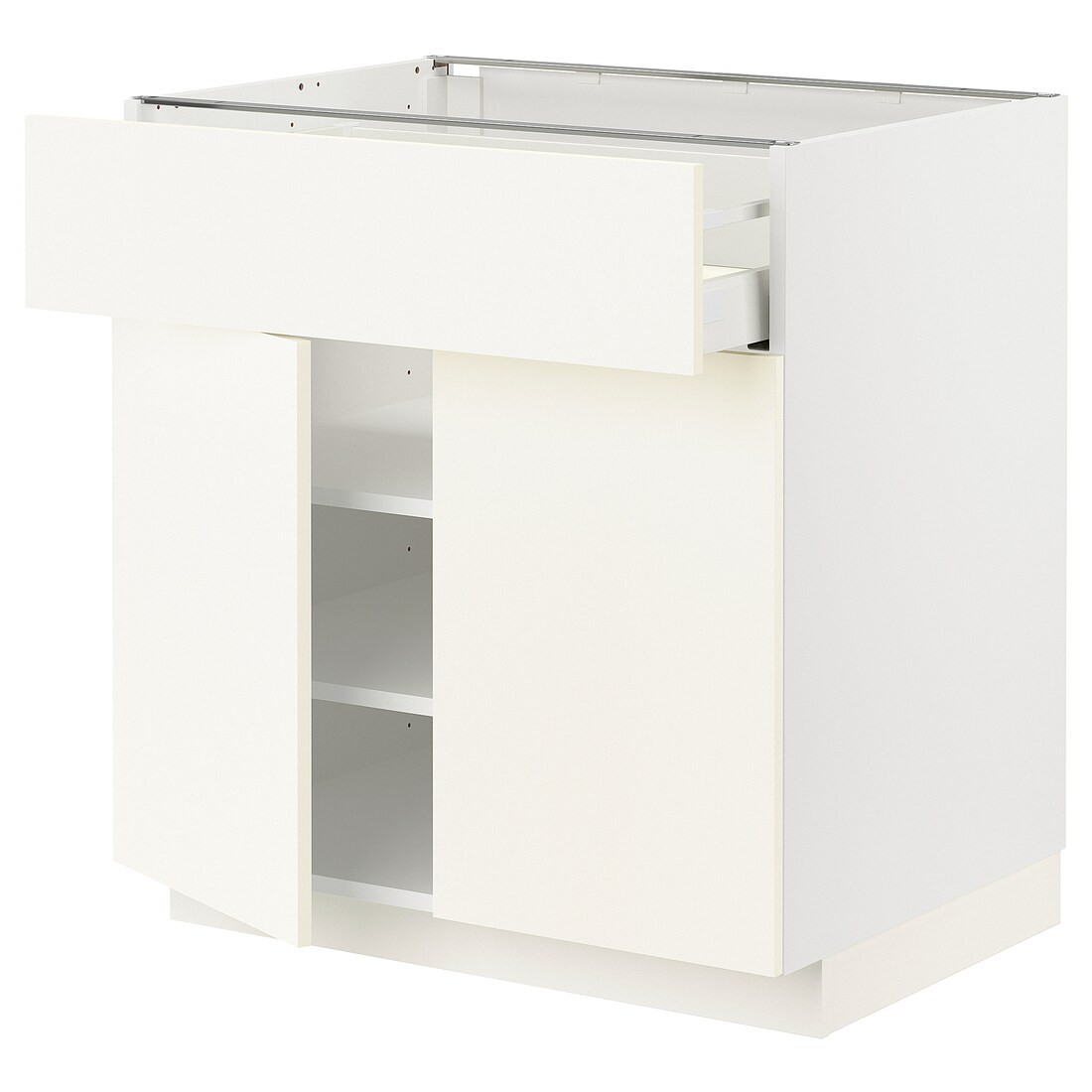 IKEA METOD МЕТОД / MAXIMERA МАКСІМЕРА Шафа підлогова з ящиком / 2 дверцятами, білий / Vallstena білий, 80x60 см 89507208 895.072.08