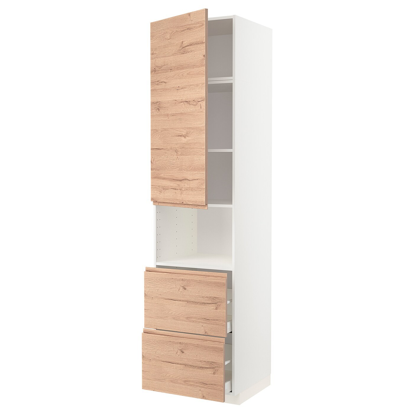 IKEA METOD МЕТОД / MAXIMERA МАКСІМЕРА Висока шафа для мікрохвильової печі з дверима / 2 шухляди 29469983 294.699.83
