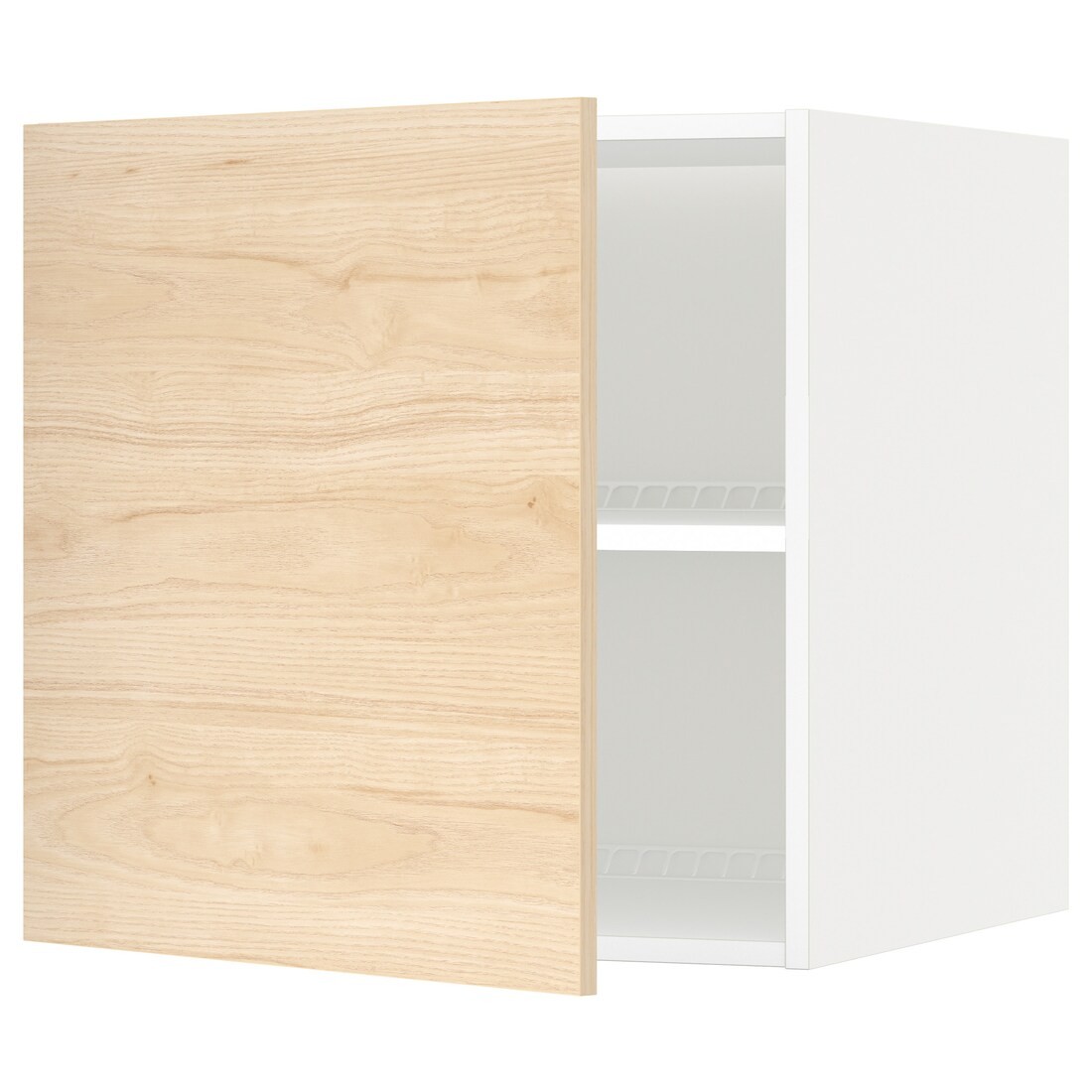 IKEA METOD МЕТОД Верхня шафа для холодильника / морозильника, білий / Askersund візерунок світлий ясен, 60x60 см 89458444 894.584.44