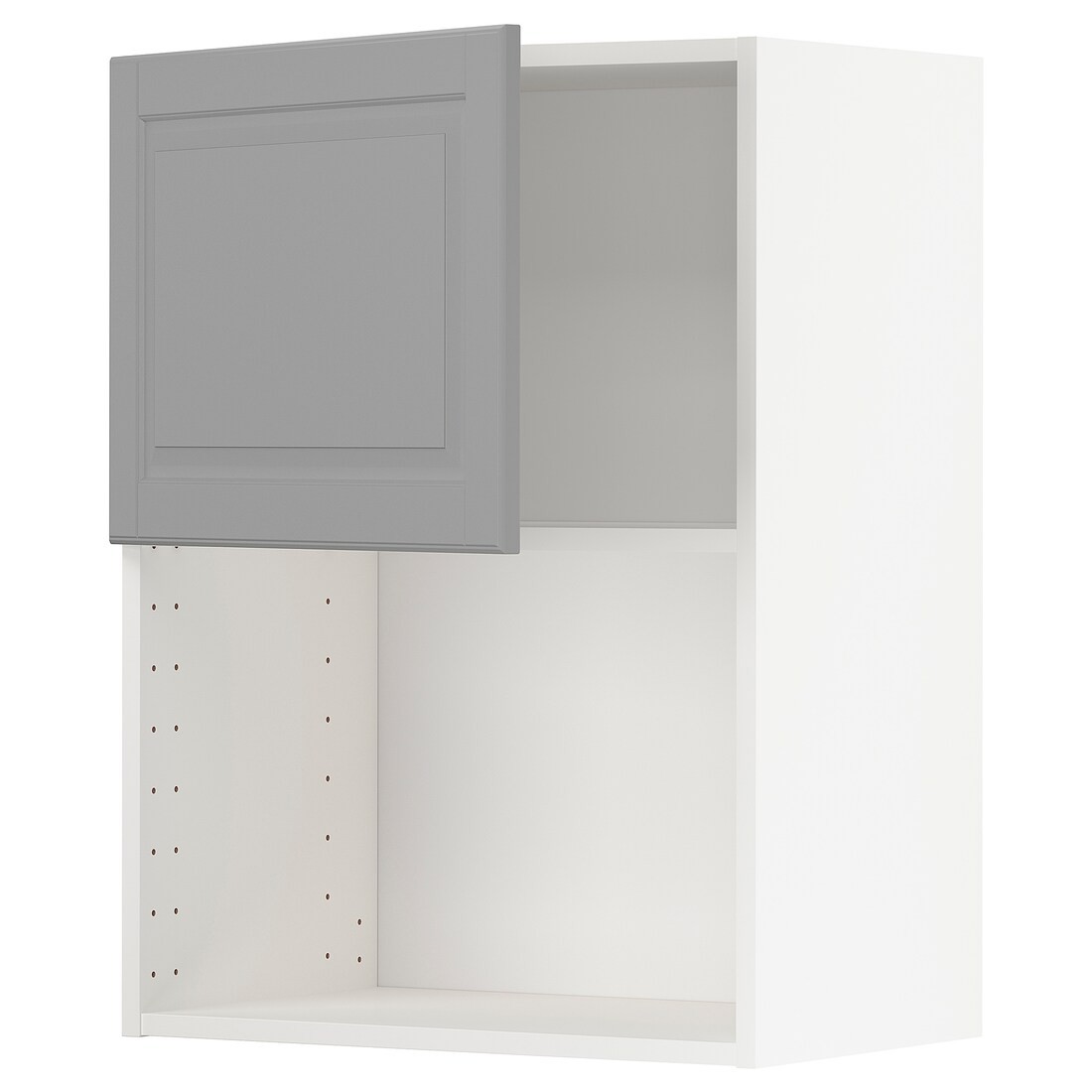 IKEA METOD МЕТОД Навісна шафа для НВЧ-печі, білий / Bodbyn сірий, 60x80 см 99466127 994.661.27