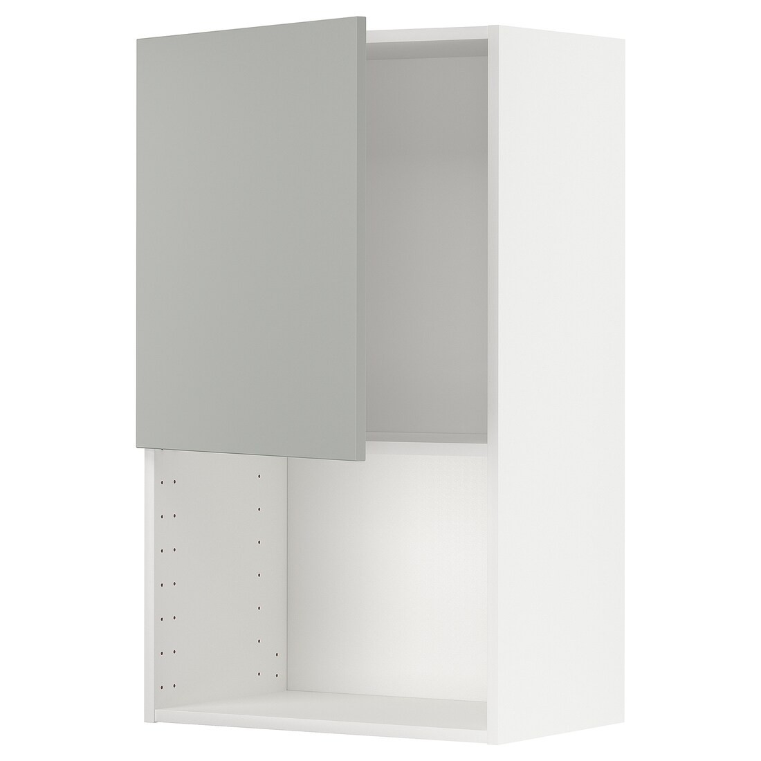 IKEA METOD Навісна шафа для НВЧ-печі, білий / Хавсторп світло-сірий, 60x100 см 99538006 995.380.06