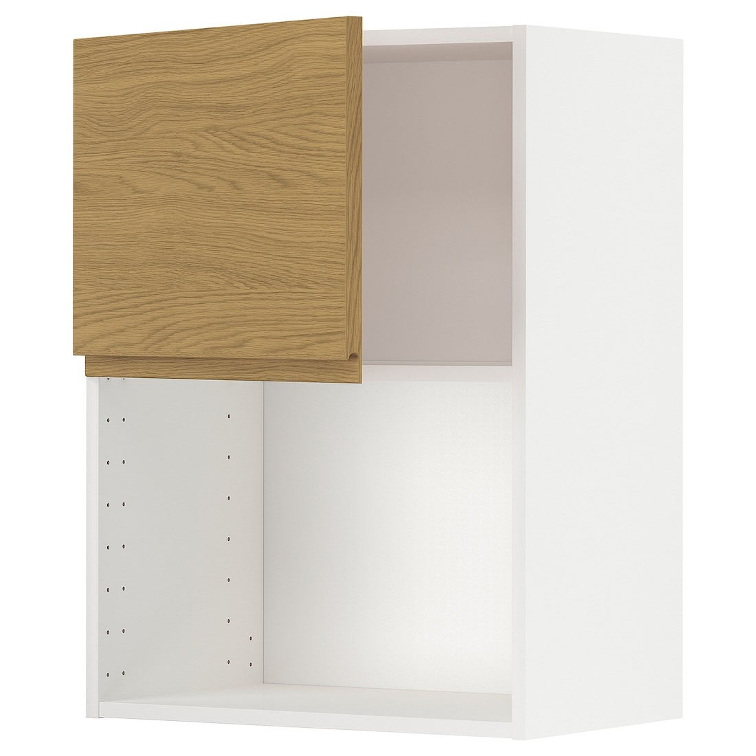 IKEA METOD шафа навісна для мікрохвильової печ, білий / Voxtorp імітація дуб, 60x80 см 49538909 495.389.09