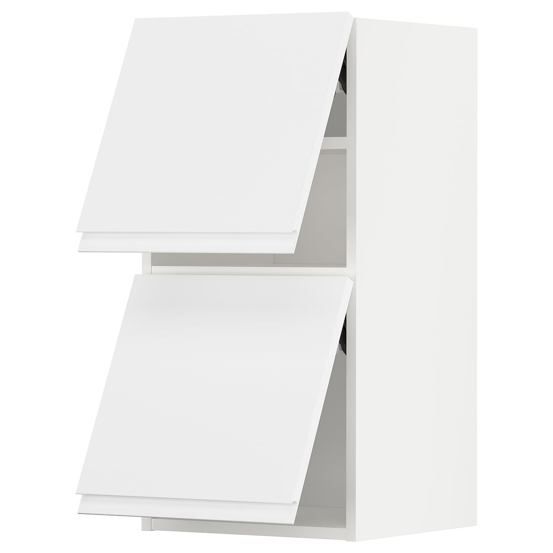 IKEA METOD МЕТОД Навісна горизонтальна шафа / 2двері, натискний механізм, білий / Voxtorp матовий білий, 40x80 см 79394607 793.946.07