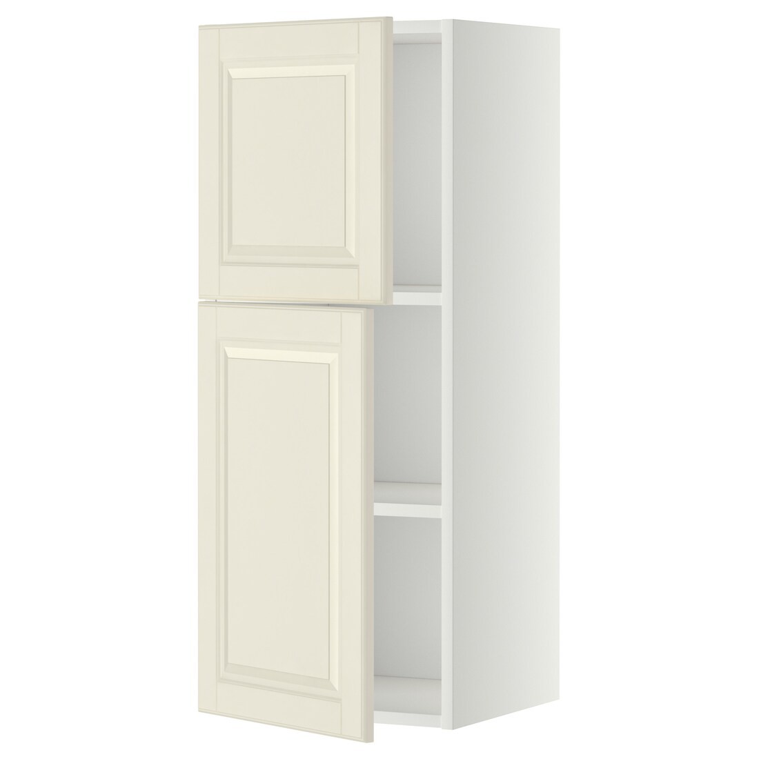 IKEA METOD МЕТОД Навісна шафа з полицями / 2 дверцят, білий / Bodbyn кремовий, 40x100 см 59462862 594.628.62