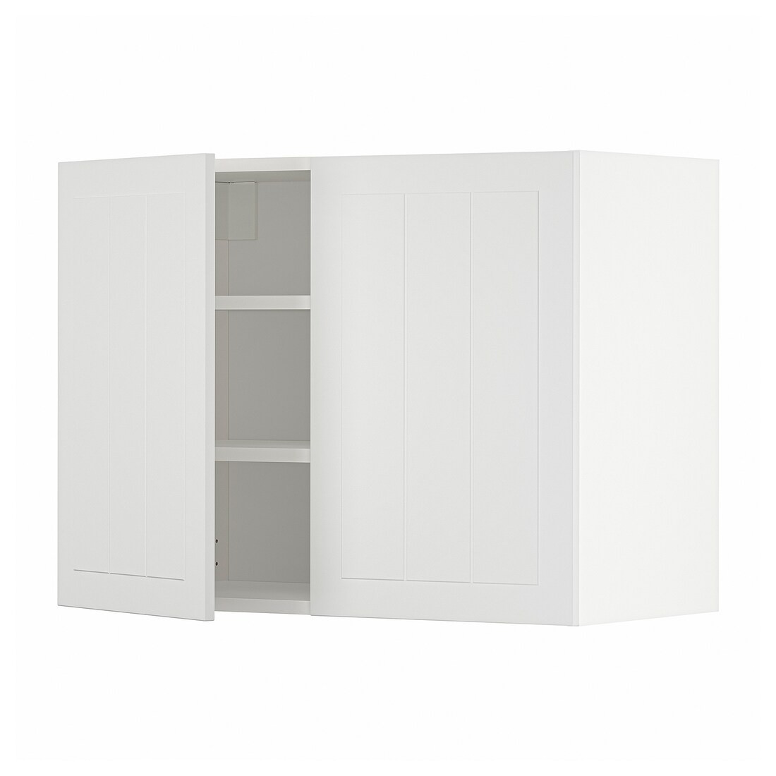 IKEA METOD МЕТОД Навісна шафа з полицями / 2 дверцят, білий / Stensund білий, 80x60 см 89469664 894.696.64