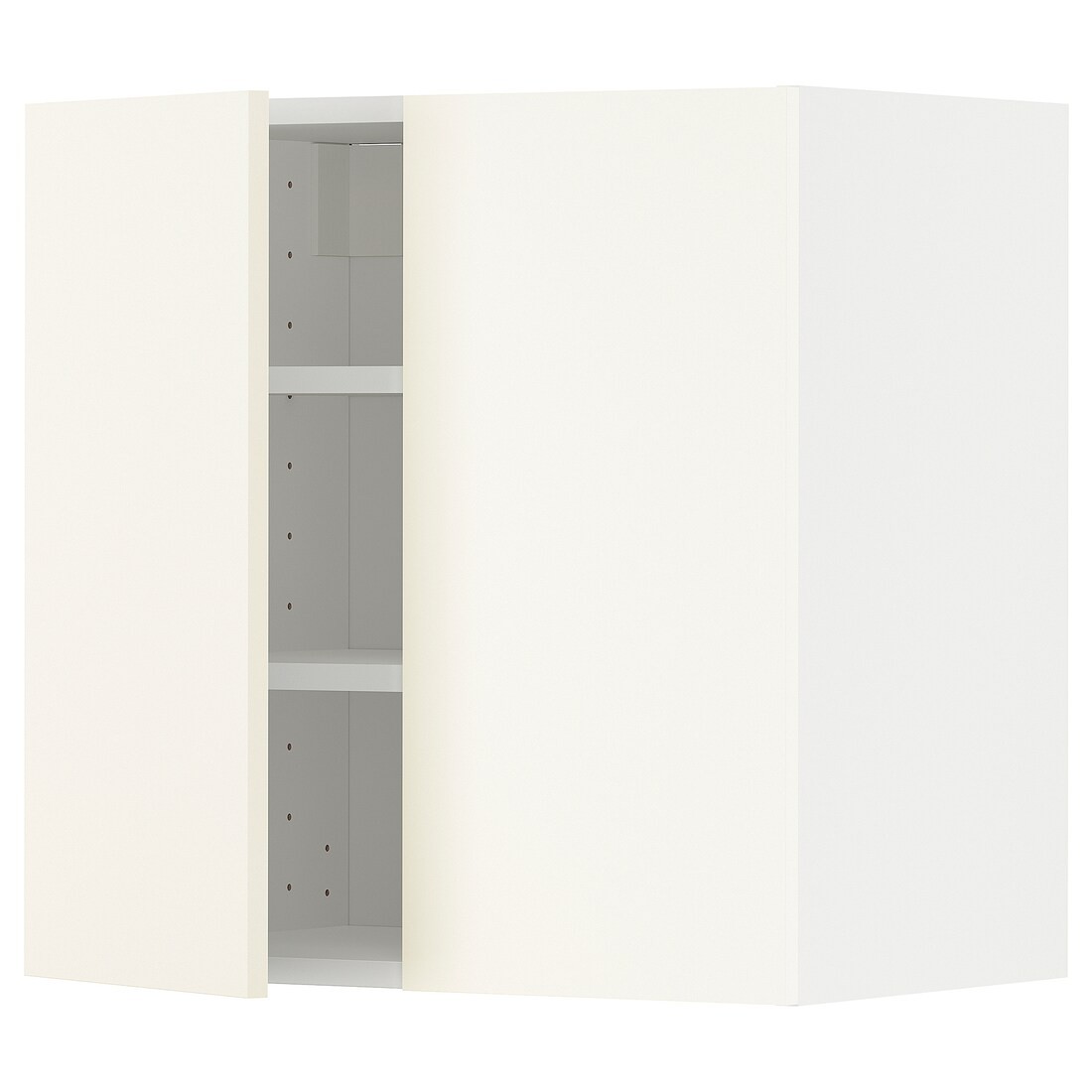 IKEA METOD МЕТОД Навісна шафа з полицями / 2 дверцят, білий / Vallstena білий, 60x60 см 89507270 895.072.70