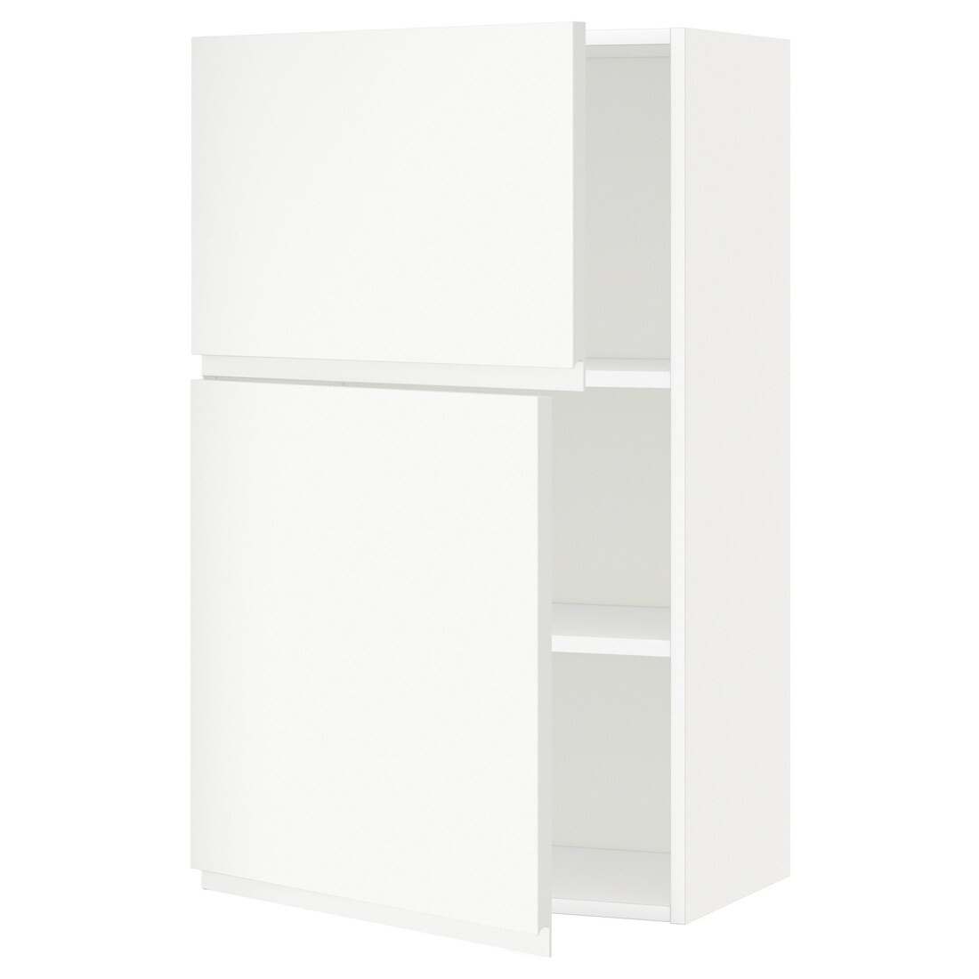 IKEA METOD МЕТОД Навісна шафа з полицями / 2 дверцят, білий / Voxtorp матовий білий, 60x100 см 09469700 094.697.00