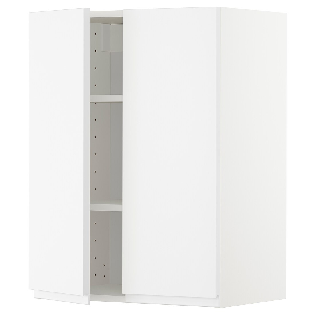 IKEA METOD МЕТОД Навісна шафа з полицями / 2 дверцят, білий / Voxtorp матовий білий, 60x80 см 79455064 794.550.64