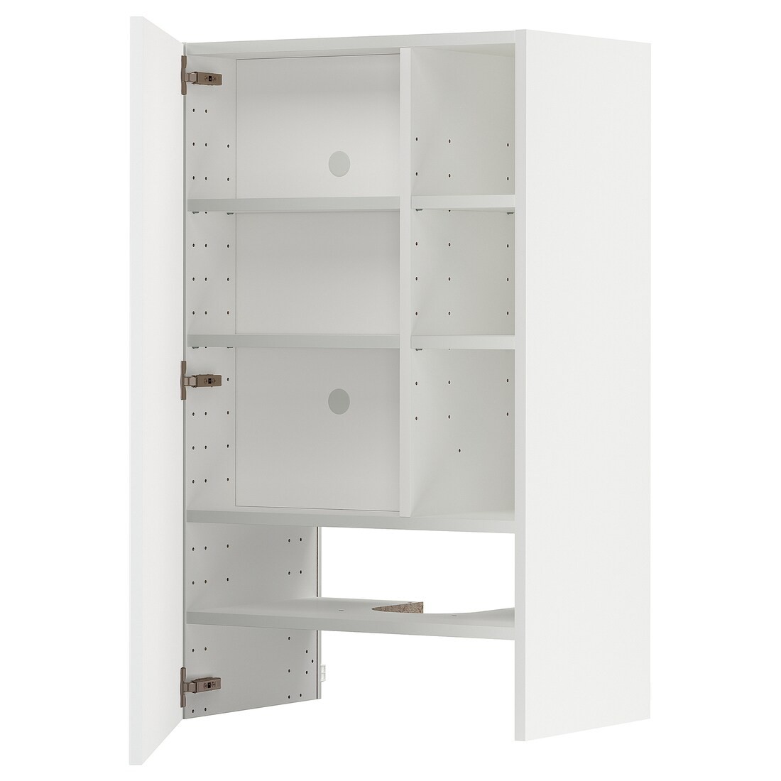 IKEA METOD МЕТОД Навісна шафа з полицею / дверцями, білий / Ringhult світло-сірий, 60x100 см 49504221 495.042.21