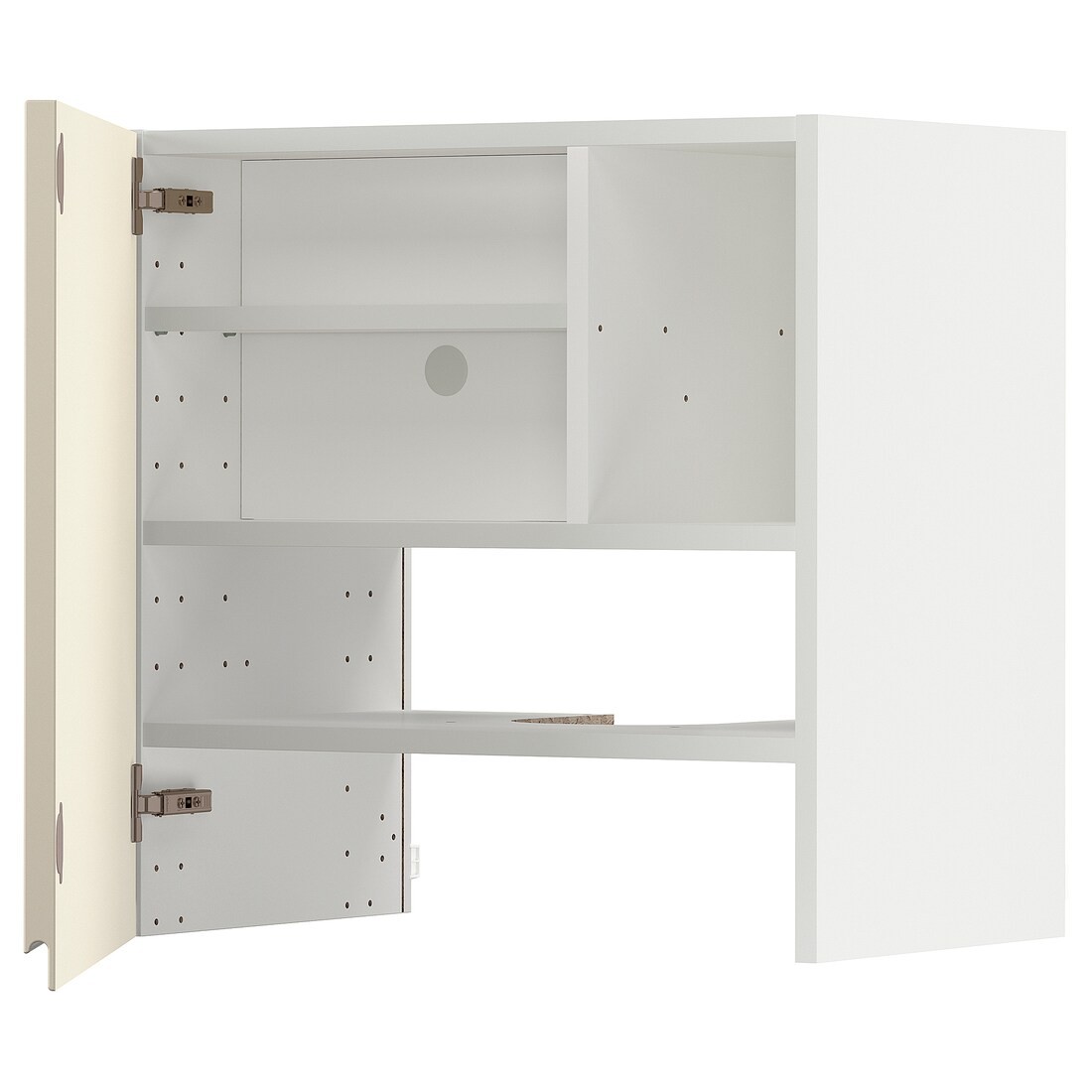 IKEA METOD МЕТОД Навісна шафа з полицею / дверцями, білий / Voxtorp глянцевий світло-бежевий, 60x60 см 59505338 | 595.053.38
