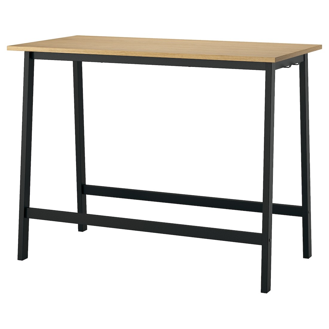 IKEA MITTZON стіл для конференцій, дубовий шпон / чорний, 140x68x105 см 59533039 | 595.330.39