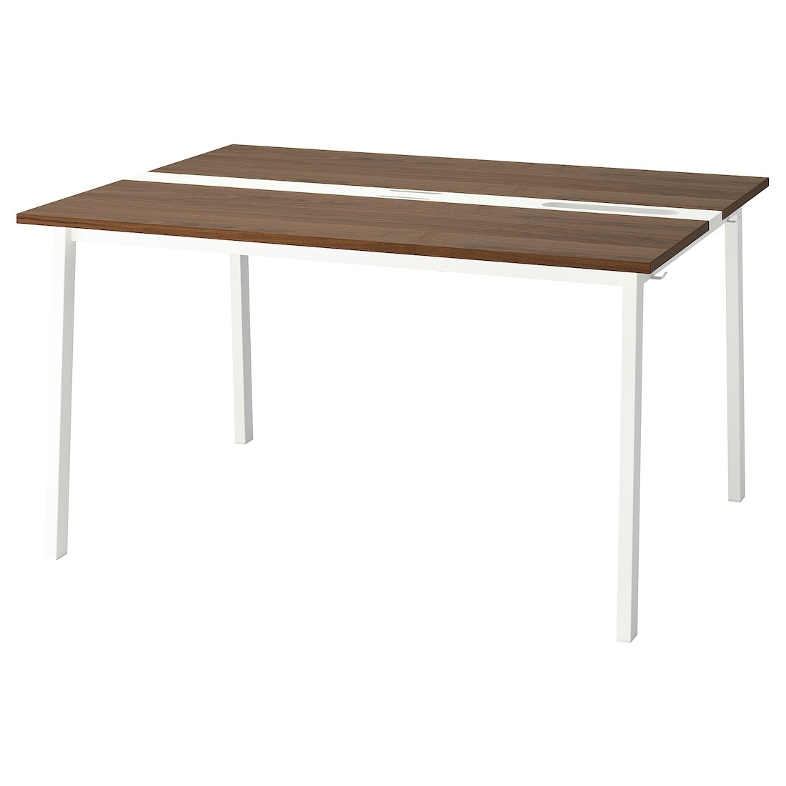 IKEA MITTZON стіл для конференцій, горіх / білий, 140x108x75 см 99533424 995.334.24