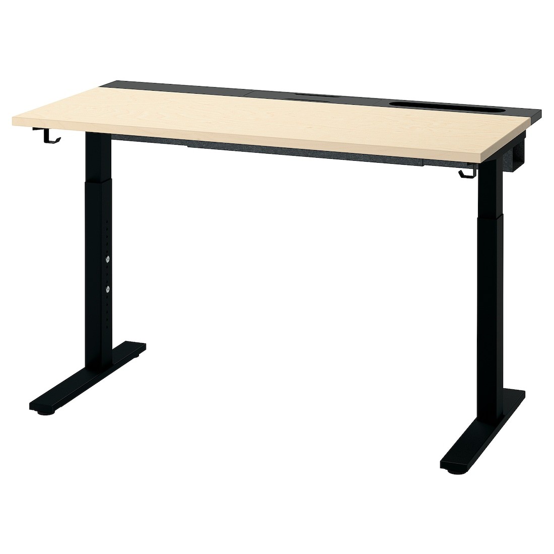 IKEA MITTZON письмовий стіл, okl береза / чорний, 120x60 см 19525847 | 195.258.47