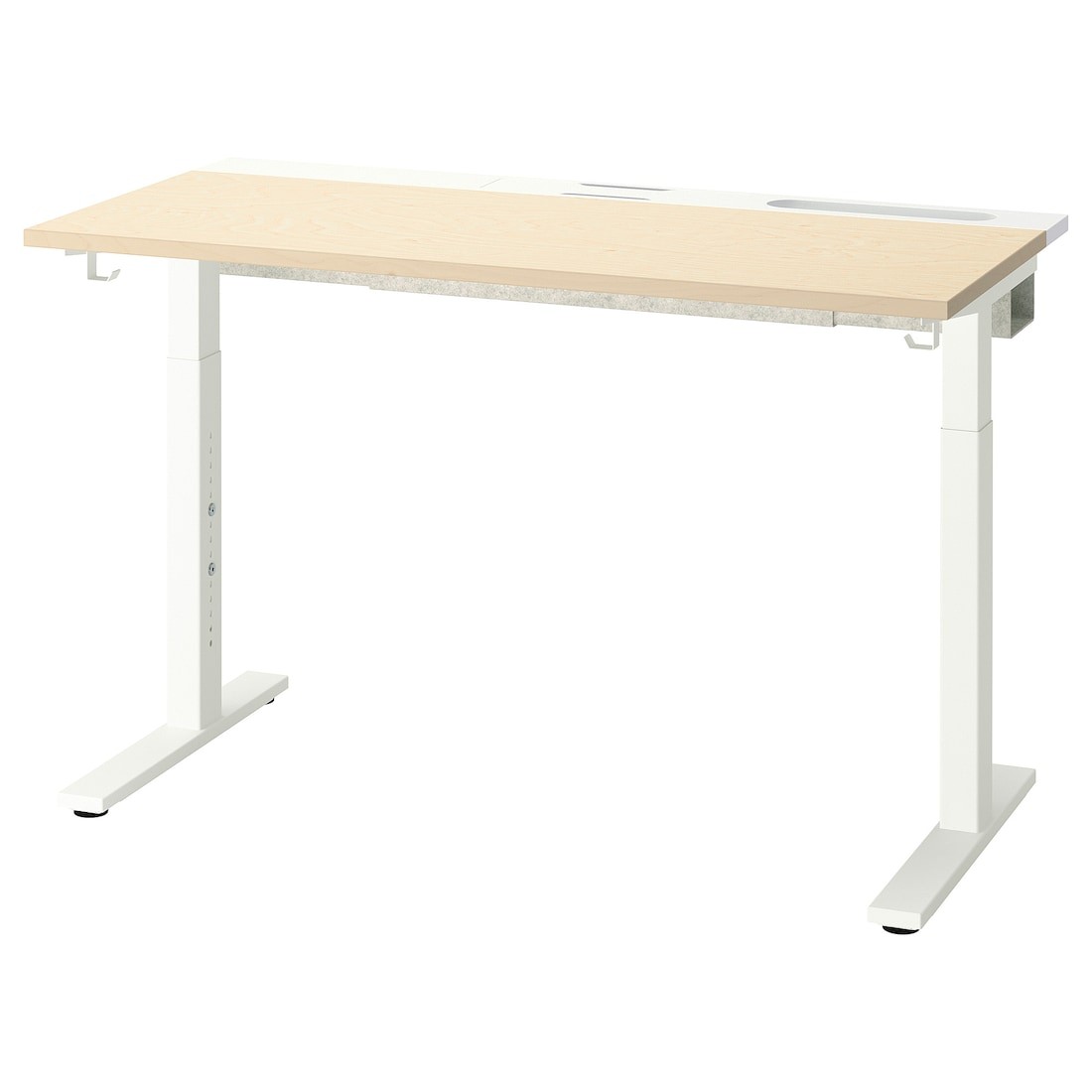 IKEA MITTZON письмовий стіл, береза / білий шпон, 120x60 см 39525851 | 395.258.51