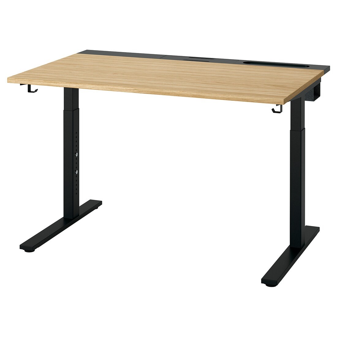 IKEA MITTZON письмовий стіл, дубовий шпон / чорний, 120x80 см 99526094 995.260.94
