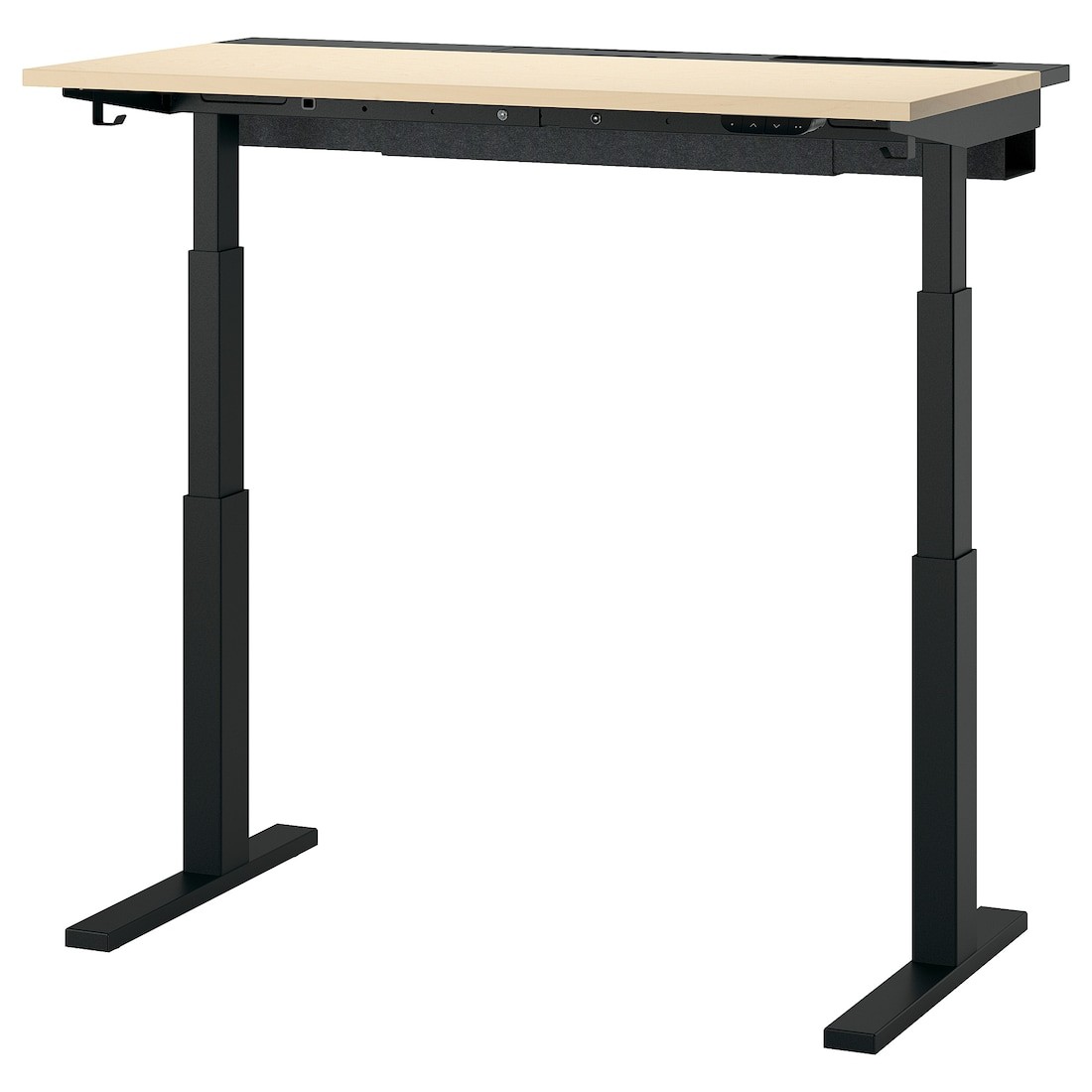 IKEA MITTZON стіл регульований, електрична береза / чорний шпон, 120x60 см 89526136 | 895.261.36