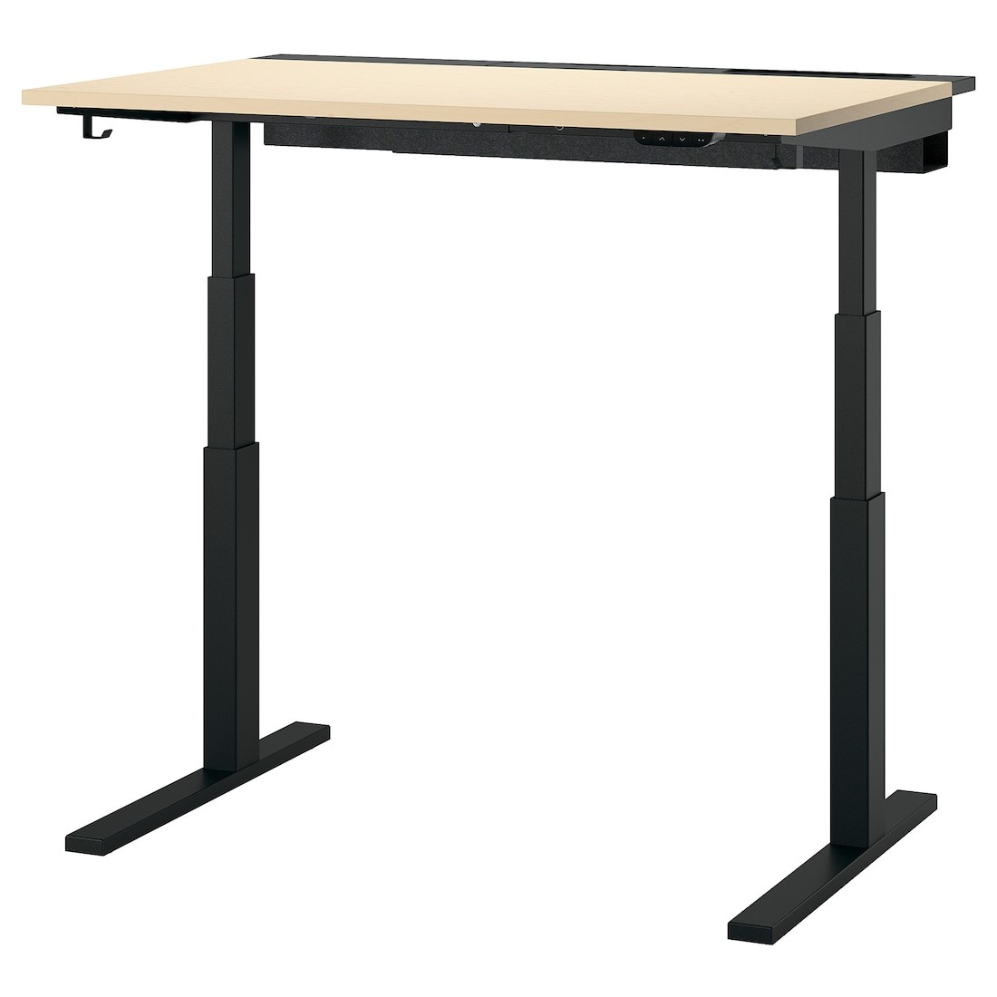 IKEA MITTZON стіл регульований, електрична береза / чорний шпон, 120x80 см 09527724 | 095.277.24