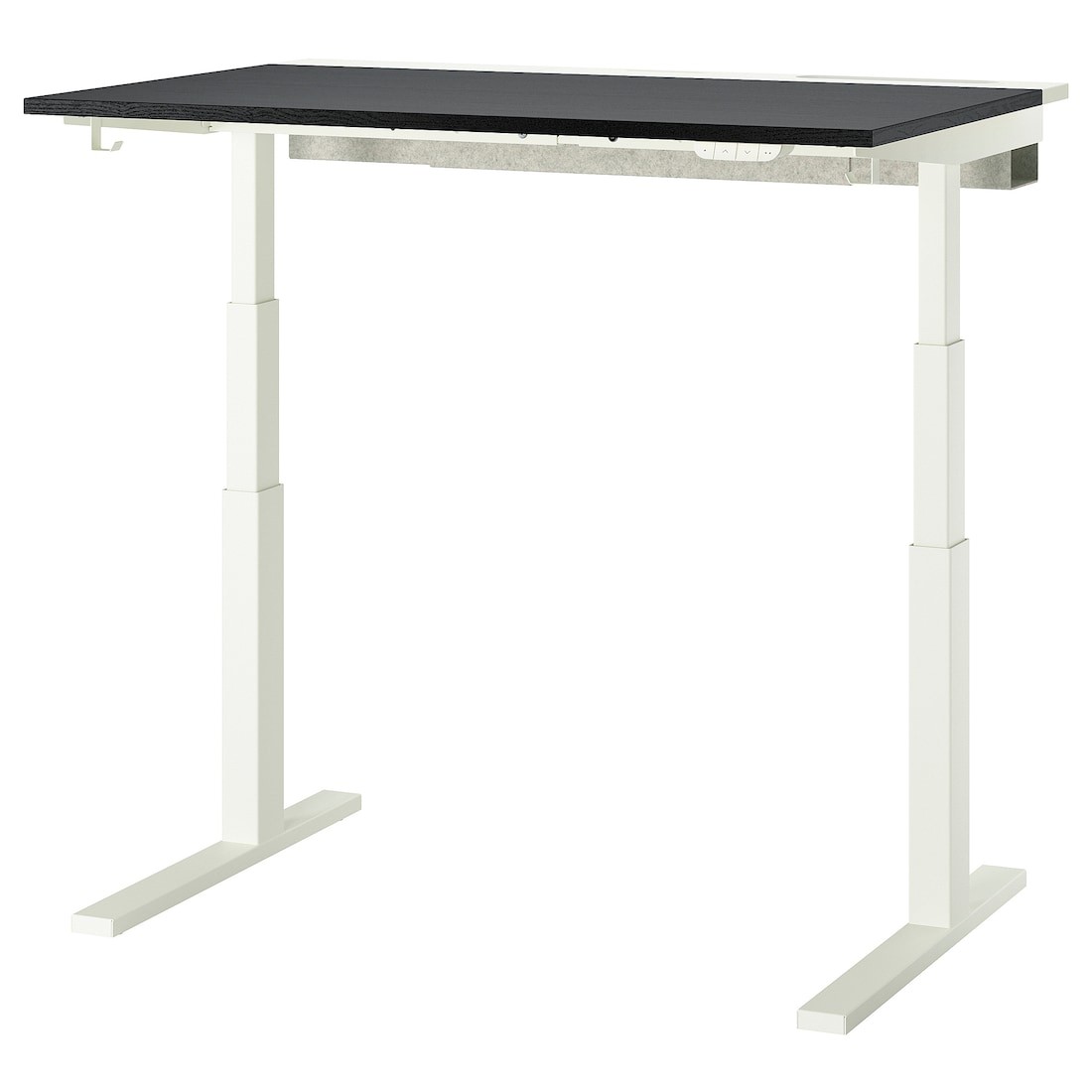 IKEA MITTZON стіл регульований, електричний ясеневий шпон чорна морилка / білий, 120x80 см 99527772 995.277.72