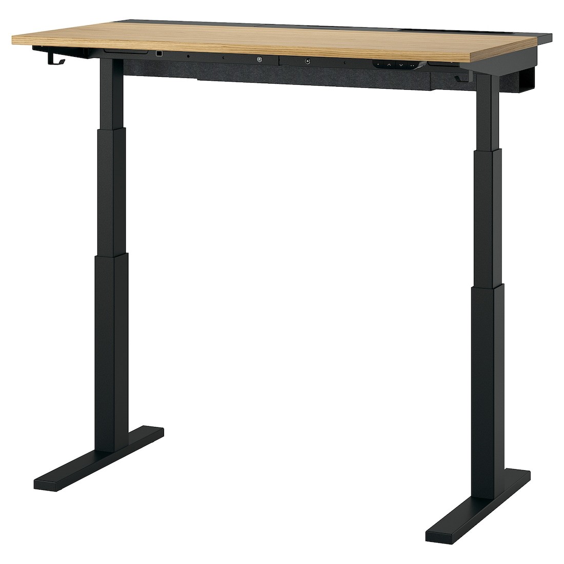 IKEA MITTZON стіл регульований, електричний дуб / чорний шпон, 120x60 см 49526609 495.266.09
