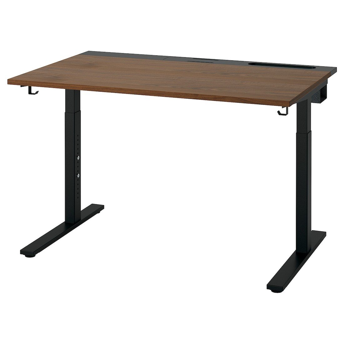 IKEA MITTZON письмовий стіл, горіх / чорний, 120x80 см 89526099 | 895.260.99