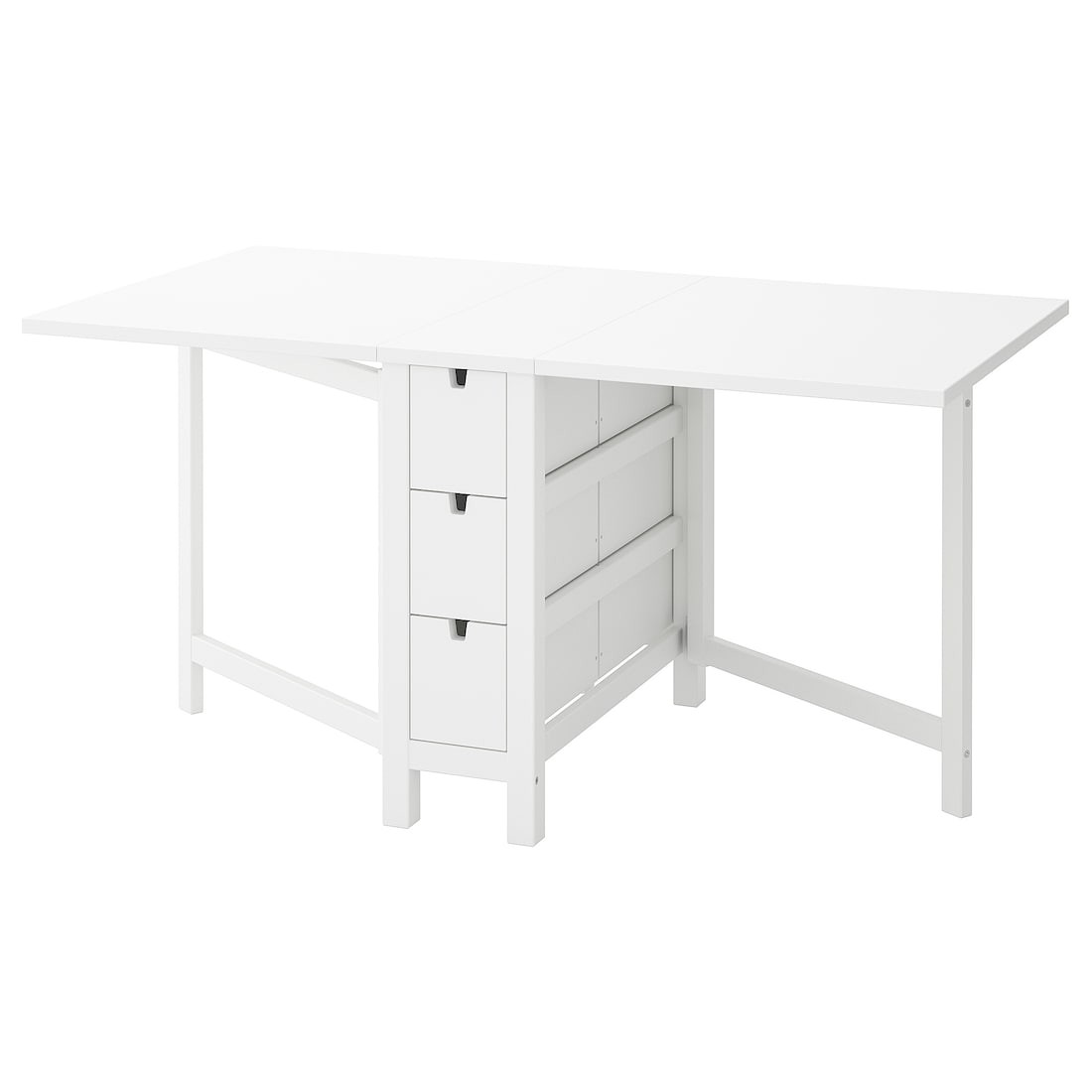 IKEA NORDEN НОРДЕН Стіл з відкидними полами, білий, 26/89/152x80 см 10423886 | 104.238.86