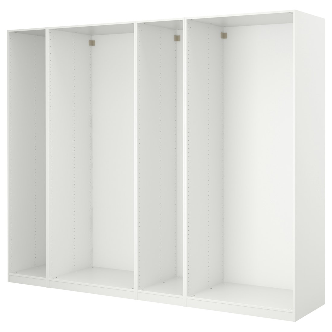 IKEA PAX ПАКС 4 каркаси гардеробів, білий, 250х35х236 см 19895443 | 198.954.43