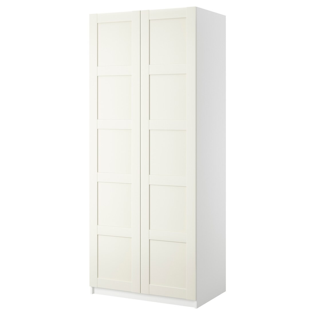 IKEA PAX ПАКС Гардероб з 2 дверима, білий / Bergsbo білий, 100х38х236 см 29005484 290.054.84