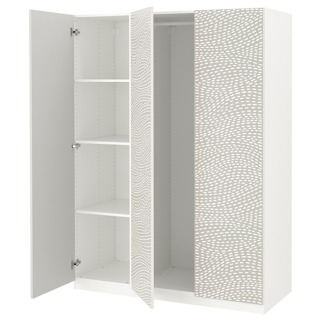 IKEA PAX / MISTUDDEN Комбінація шаф, білий/сірий візерунок, 150x60x201 см 89521167 895.211.67