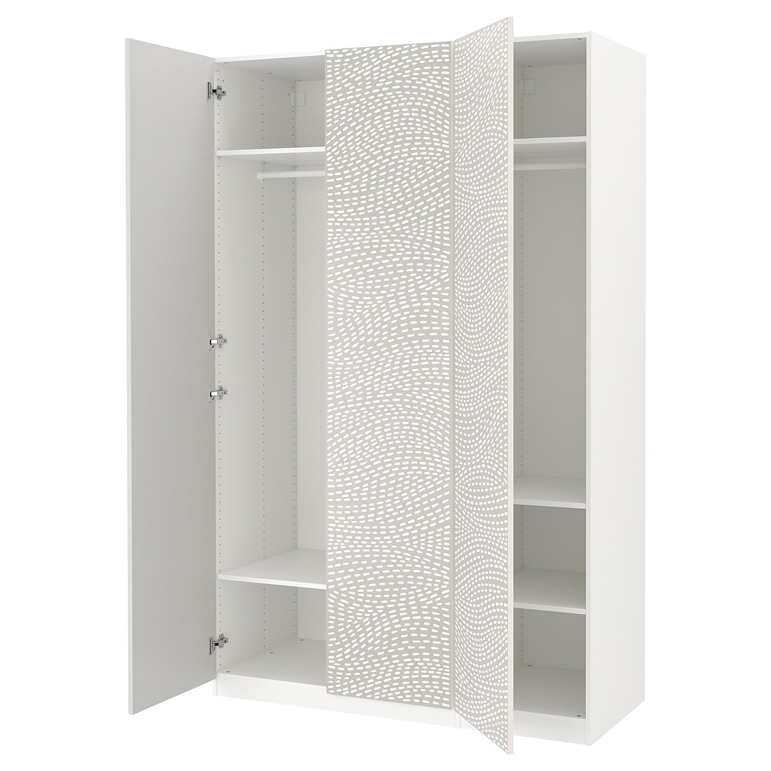 IKEA PAX / MISTUDDEN Комбінація шаф, білий/сірий візерунок, 150x60x236 см 79521200 | 795.212.00
