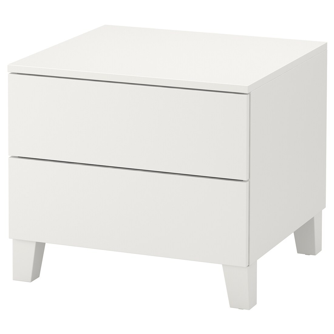 IKEA PLATSA ПЛАТСА Комод, 2 шухляди, білий / Fonnes білий, 60x57x53 см 09277211 | 092.772.11
