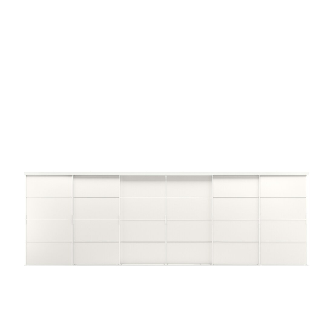 IKEA SKYTTA / MEHAMN Комбінація розсувних дверей, білий / двосторонній білий, 603x205 см 79500274 | 795.002.74