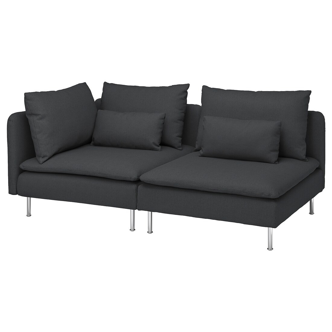 IKEA SÖDERHAMN СОДЕРХЕМН 3-місний диван, з відкритим торцем / Fridtuna темно-сірий 29449626 294.496.26