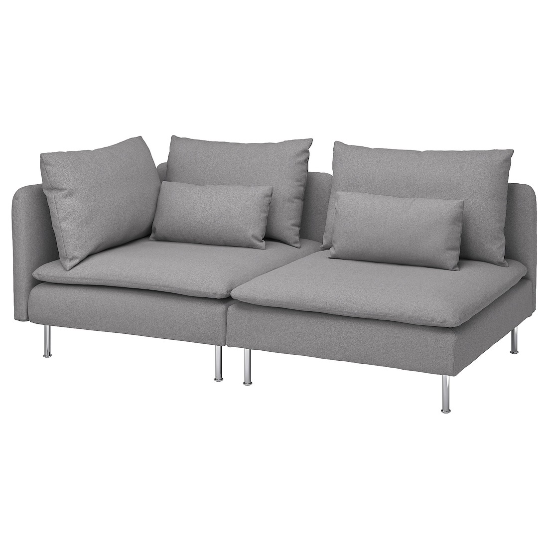 IKEA SÖDERHAMN СОДЕРХЕМН 3-місний диван, з відкритим торцем / Tonerud сірий 19452110 194.521.10