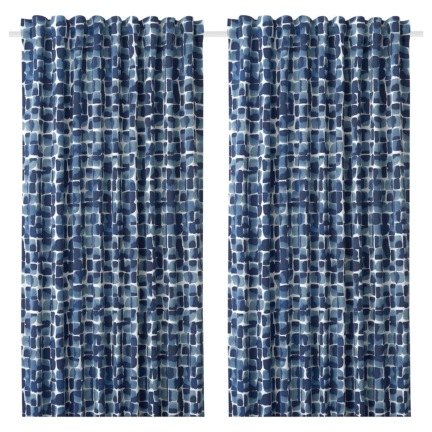 IKEA SPIRSTÅNDS Світлонепроникні штори, 1 пара, блакитний, 145x300 см 30564451 305.644.51