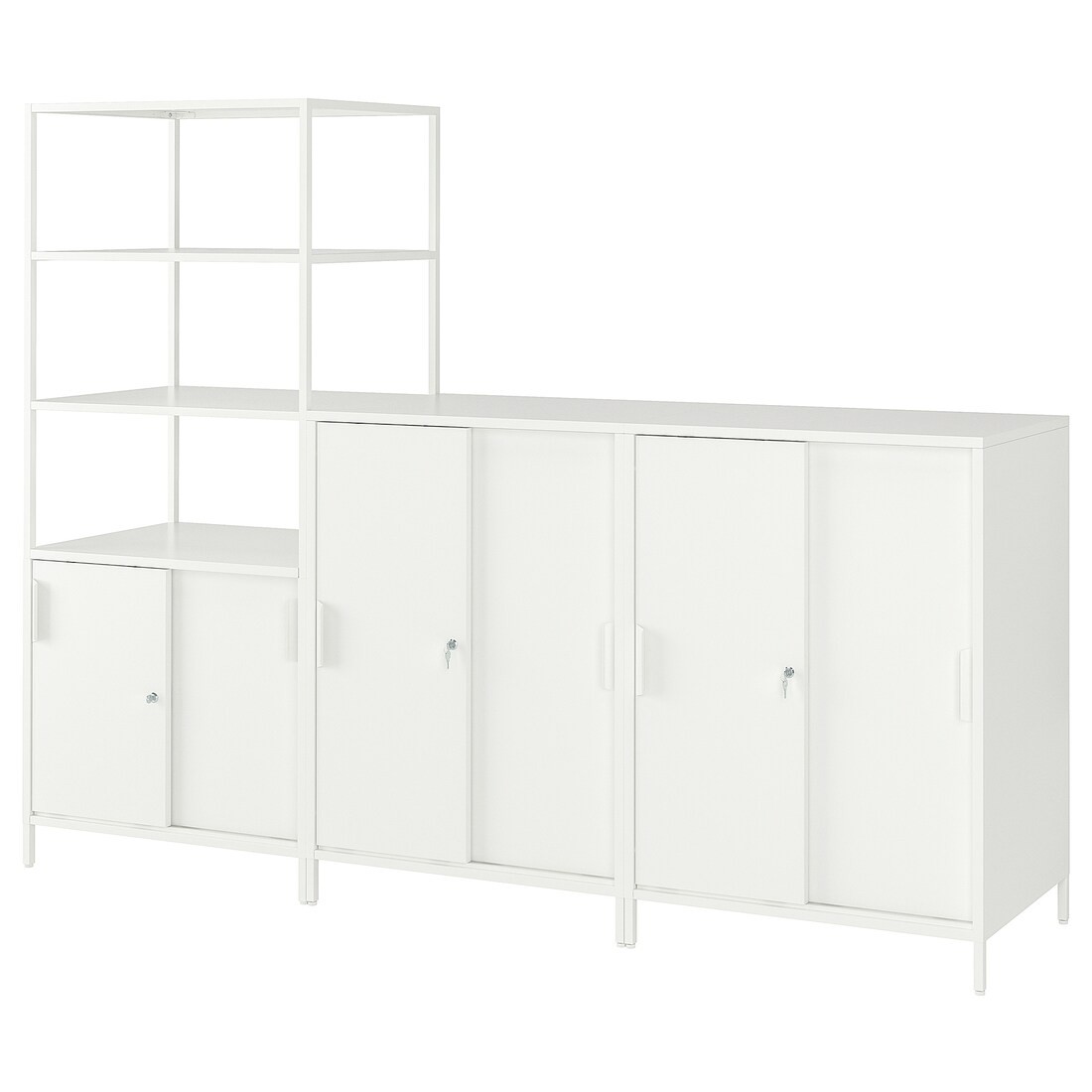 IKEA TROTTEN ТРОТТЕН Комбінація шаф, білий, 240x180 cм 19441838 | 194.418.38