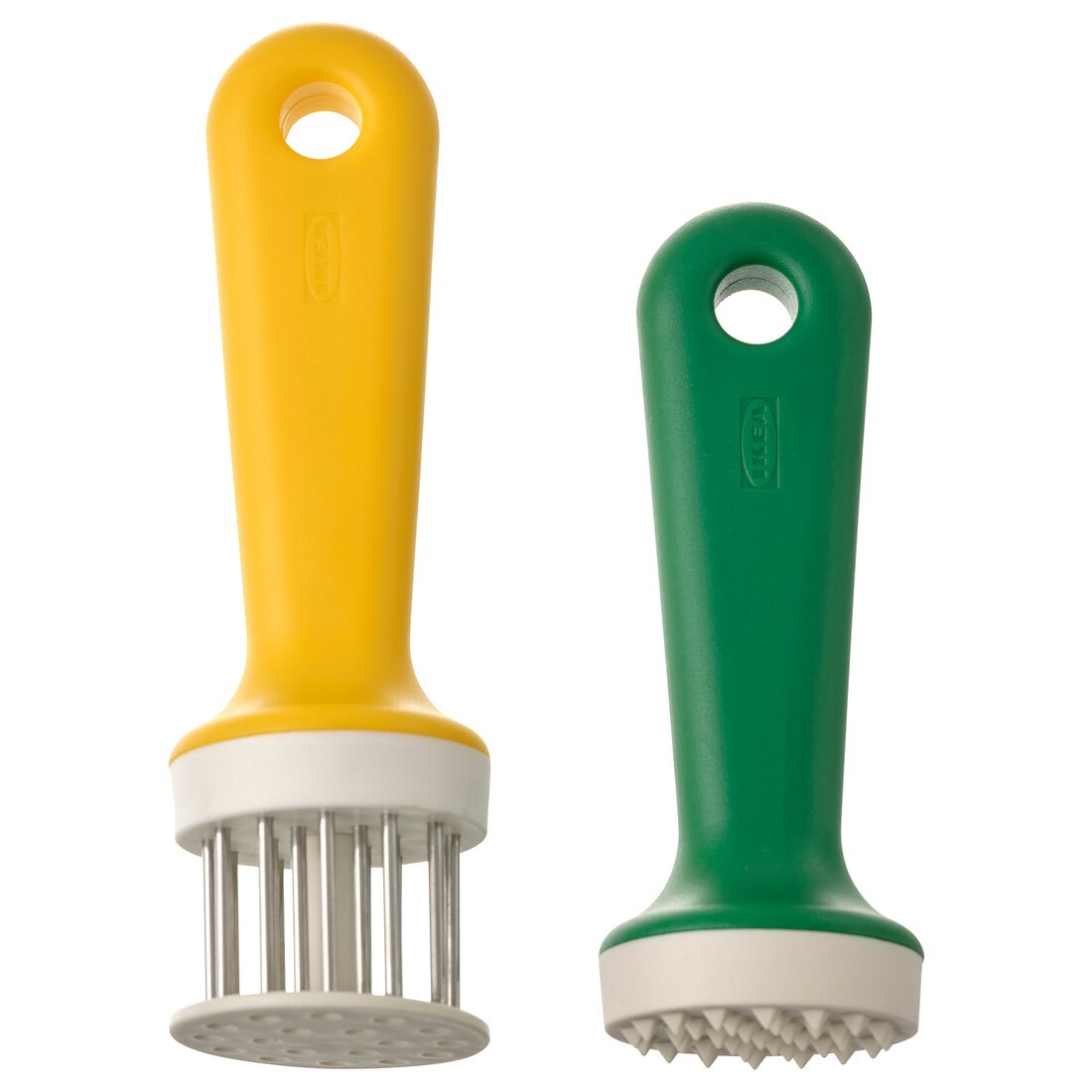 IKEA UPPFYLLD УПФІЛЛД Пристрій для проколювання м'яса, 2 шт., зелений / яскраво-жовтий 00529384 | 005.293.84