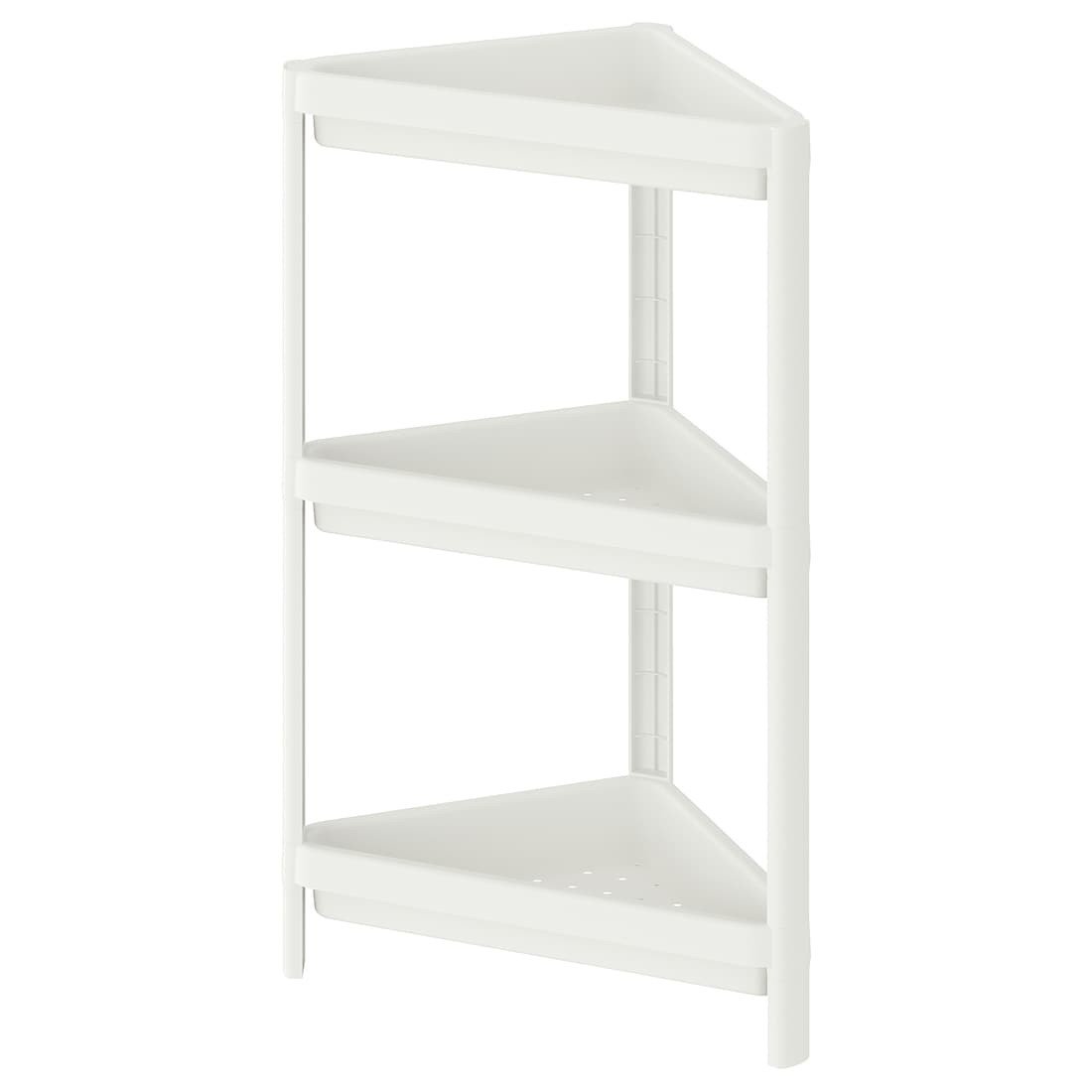 IKEA VESKEN ВЕСКЕН Кутовий стелаж, білий, 33x33x71 см 70471092 | 704.710.92